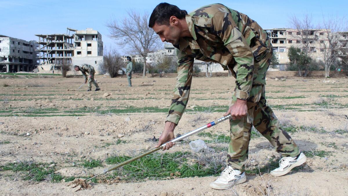 Syrians returning home 'horribly vulnerable' to landmines